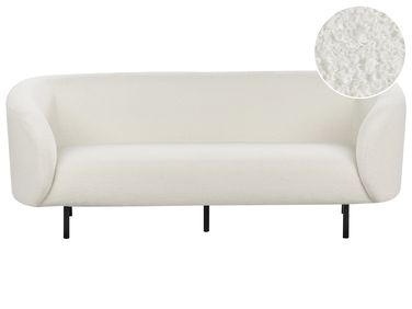 Sofa 3 Seater LOEN Boucle White