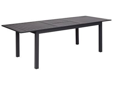 Ausziehbarer Gartentisch SKALOMA 180/240 cm 90 cm Metall Dunkelgrau
