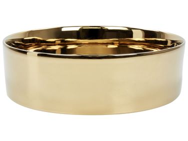 Aufsatzwaschbecken TEBAR Gold ⌀ 40 cm Keramik