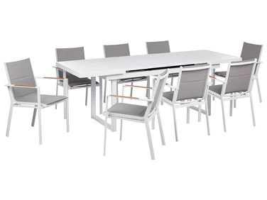 Garden Dining Set 8 Seater VALCANETTO/BUSSETO Grey Metal