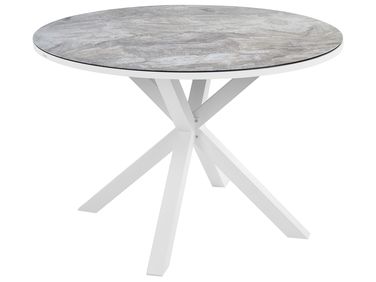 Gartentisch MALETTO 120 cm 120 cm Glas Dunkelgrau