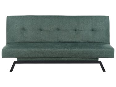 Sofa Bed 3 Seater LEEDS Fabric Green