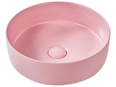 Aufsatzwaschbecken GUDAR Rosa ⌀ 37 cm Keramik