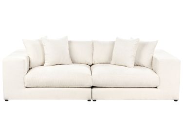 Sofa 3-Sitzer GLORVIKA II Stoff Cremeweiß