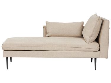 Rechtsseitige Chaiselongue YERRES Stoff Beige