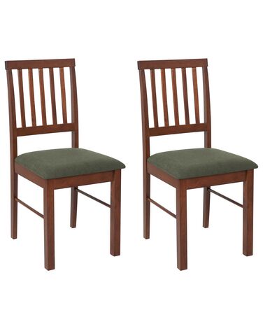 Esszimmerstuhl 2er Set ORONO Holz Dunkelbraun