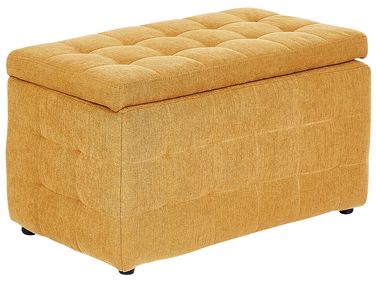 Storage Ottoman MICHIGAN Fabric Yellow