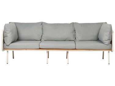 Gartensofa 3-Sitzer SENISE Grau Metall