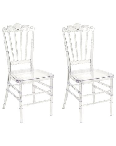 Esszimmerstuhl 2er Set MENDON Transparent