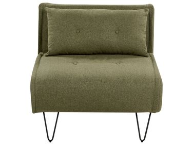 Single Sofa Bed VESTFOLD Fabric Olive Green