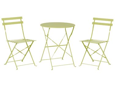 Bistro Set klappbar FIORI Metall Limettengrün