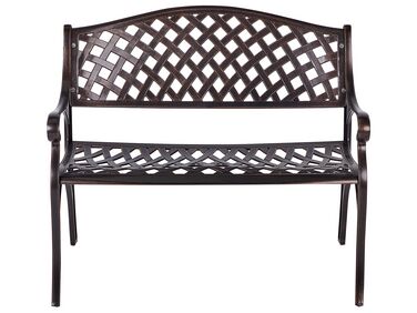 Garden Bench STAGGIA 104 cm Metal Brown