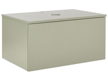 Wall Mounted Vanity Unit ALZIRA 80 cm Light Green
