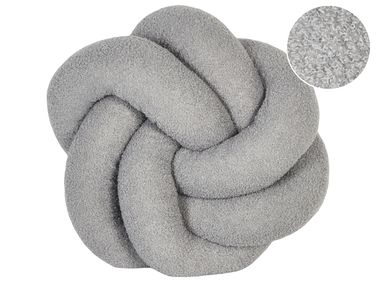 Throw Cushion ANGELONIA Boucle 45 x 45 cm Grey Solid