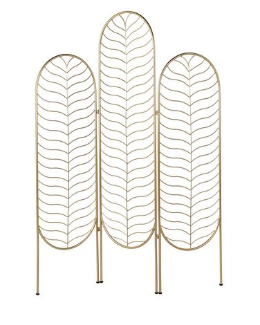 3 Panel Room Divider PESCIA Gold 120 cm 160 cm