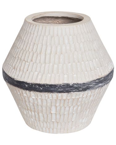 Blumenvase ARUNCUS Keramik 30 cm Beige