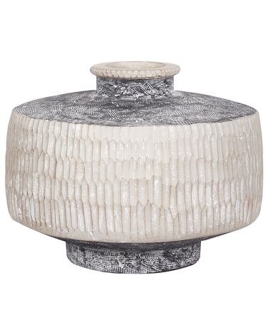 Blumenvase DEKSATI Keramik 32 cm Beige