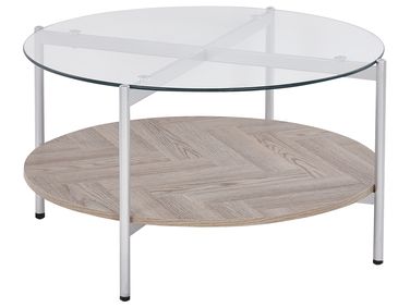 Couchtisch LOVELL Sicherheitsglas Silber