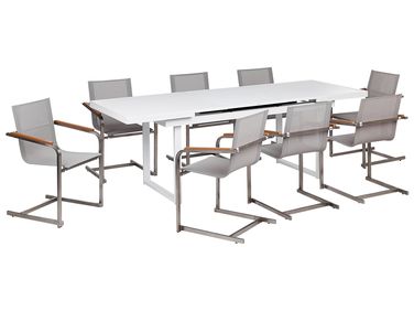 Garden Dining Set 8 Seater VALCANETTO/COSOLETO Beige Metal