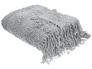 Blanket VELLA Cotton 150 x 200 cm Grey