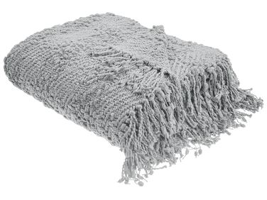 Blanket VELLA Cotton 200 x 220 cm Grey