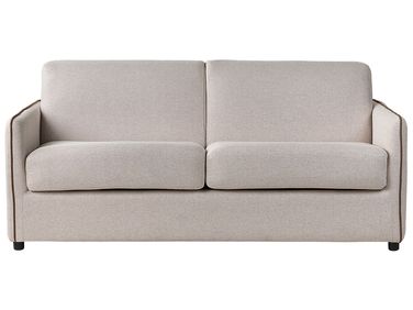 Sofa Bed 2 Seater ISHOJ Fabric Light Beige