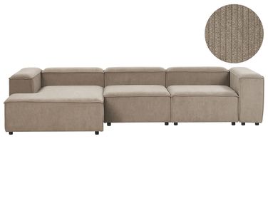 Modul Ecksofa 4-Sitzer ARDAL rechtsseitig Hellbraun Cord