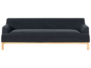 Sofa 3-Sitzer SOSJO Stoff Schwarz