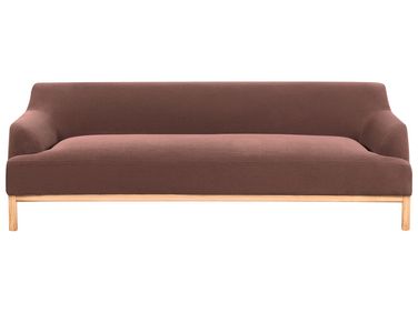 Sofa 3-Sitzer SOSJO Stoff Burgunderrot