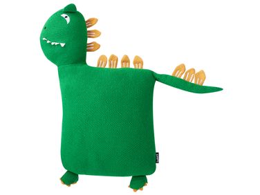 Dekokissen 2er Set DINOS Baumwolle 45 x 45 cm Grün Dinosaurier