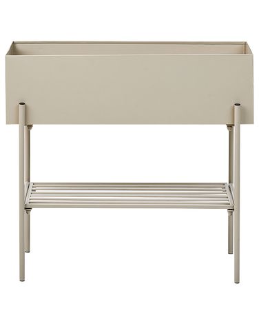 Elevated Plant Pot VINCA Metal 70 cm Beige
