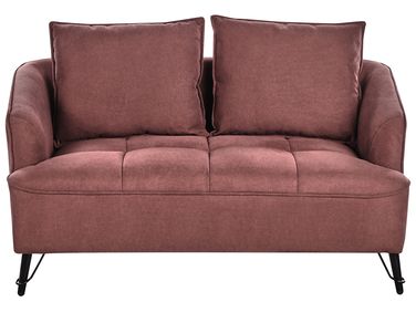 Sofa 2-Sitzer HOBRO Stoff Burgunderrot