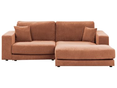 Ecksofa 3-Sitzer LOFOTEN Stoff Hellrot linksseitig