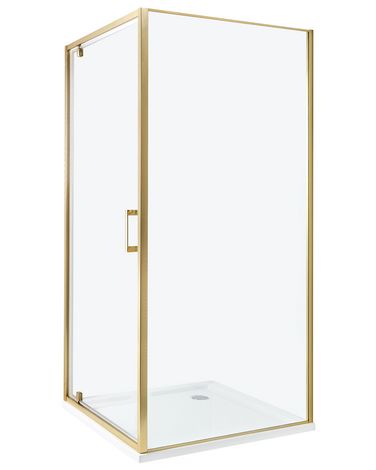 Duschkabine DARLI 90 x 90 x 185 cm Gold