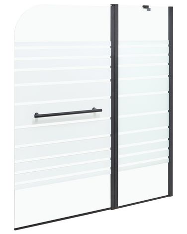 Badewannenaufsatz TUAPI 140 x 120 cm Schwarz