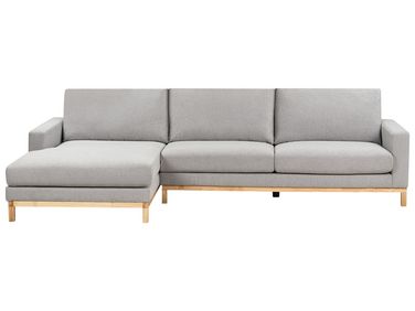 Ecksofa 4-Sitzer SIGGARD II Stoff Grau rechtsseitig
