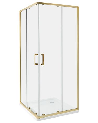 Duschkabine TELA 80 x 80 x 185 cm Gold