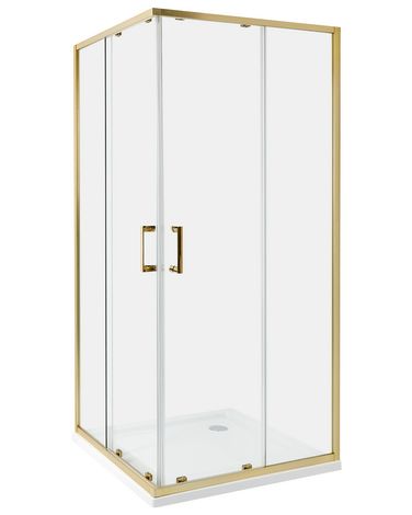 Duschkabine TELA 90 x 90 x 185 cm Gold