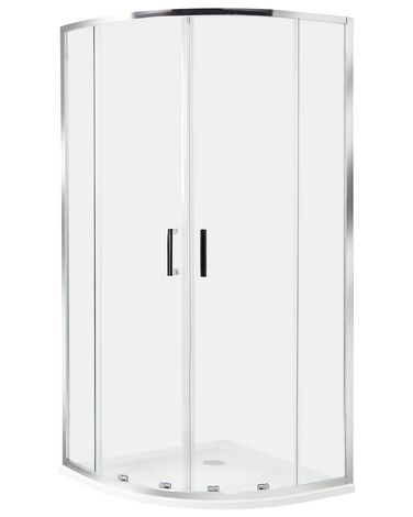 Duschkabine JUKATAN 90 x 90 x 185 cm Silber