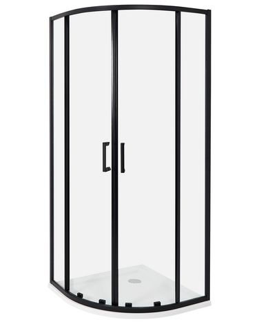 Duschkabine JUKATAN 80 x 80 x 185 cm Schwarz