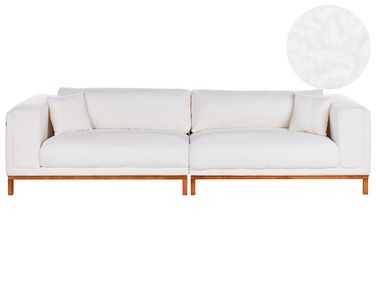 Sofa 4-Sitzer VENG Bouclé Cremeweiß