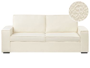 Schlafsofa 3-Sitzer VUOKATTI Bouclé Cremeweiß
