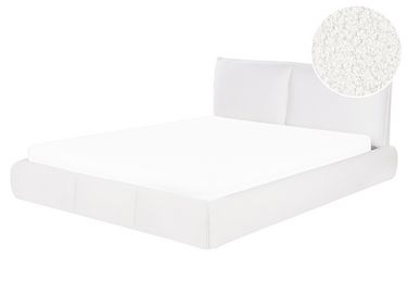 Waterbed Boucle VINAY 160 x 200 cm (EU King Size) White