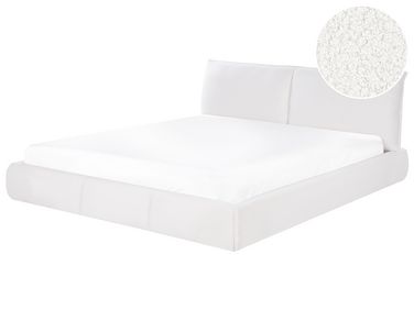 Waterbed Boucle VINAY 180 x 200 cm (EU Super King) White