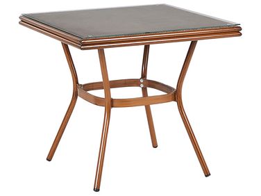 Garden Dining Table CASPRI II 80 cm 80 cm Glass Grey