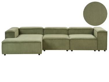 Modul Ecksofa 4-Sitzer ARDAL rechtsseitig Grün Cord