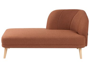 Rechtsseitige Chaiselongue TANLAY Stoff Goldbraun