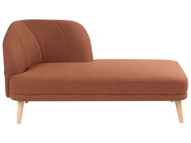 Linksseitige Chaiselongue TANLAY Stoff Goldbraun