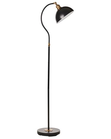 Floor Lamp LENNON Adjustable Metal Black