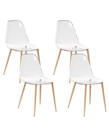 Esszimmerstuhl 4er Set TAKILMA Transparent